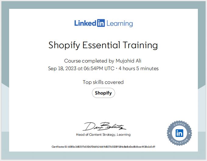 Shopify essential training