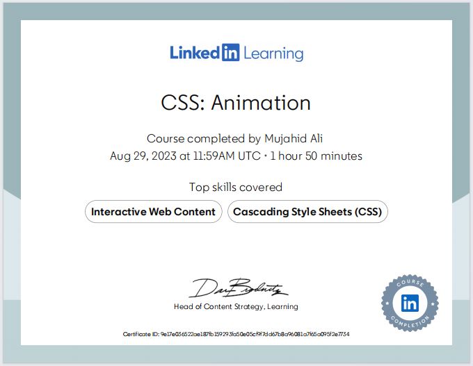 CSS Animation certification
